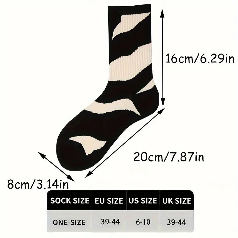 "Zebra Peaks” Sock 🦓⛰️ (1 pair) - Stitch & Stretch