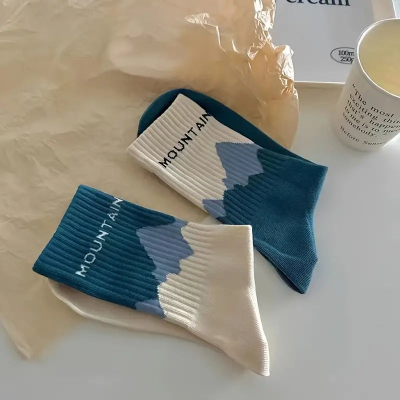 “Blue Mountain Wanderer” Sock 🏞️ (1 pair) - Stitch & Stretch
