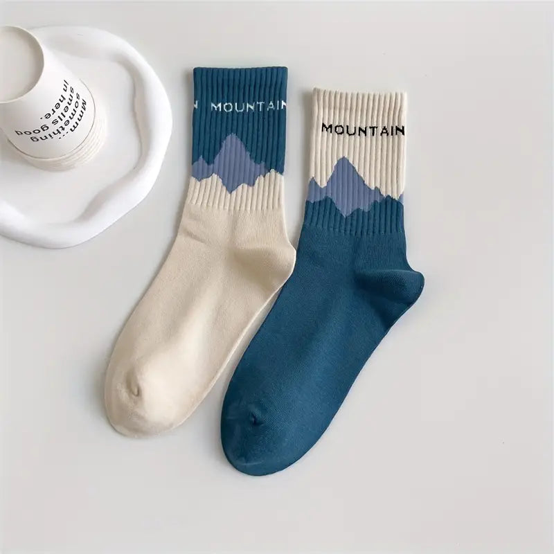 “Blue Mountain Wanderer” Sock 🏞️ (1 pair) - Stitch & Stretch